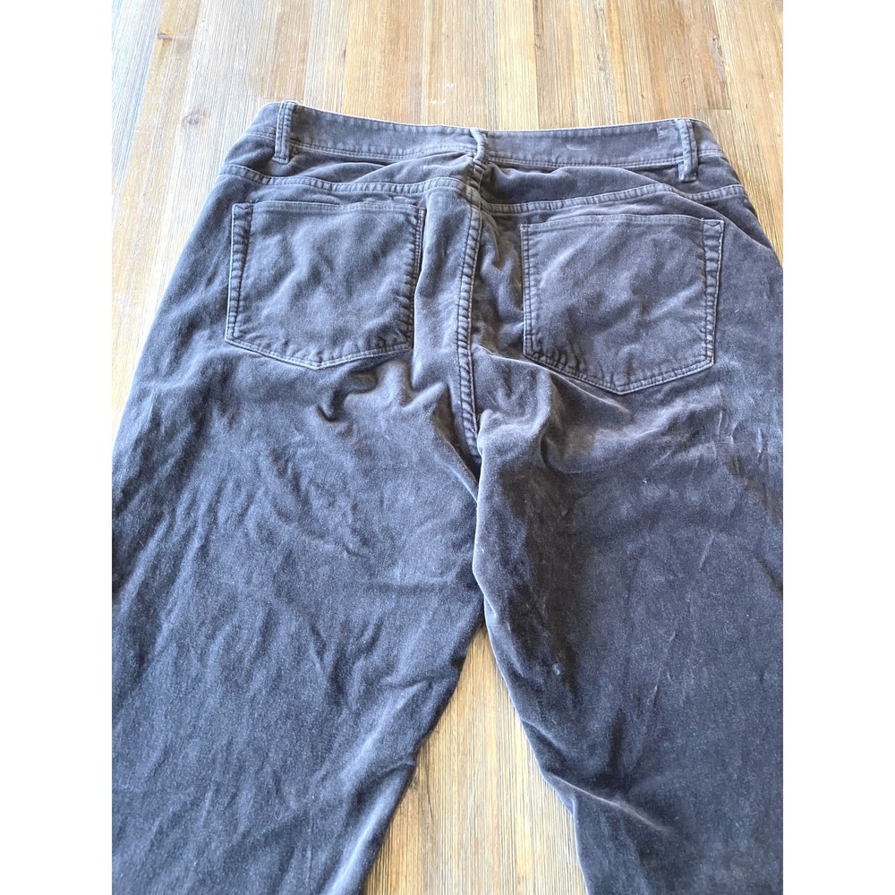 J. Jill Authentic Fit Slim Leg Velvet Pant Dark Brown Womens Size 8 - Picture 3 of 6